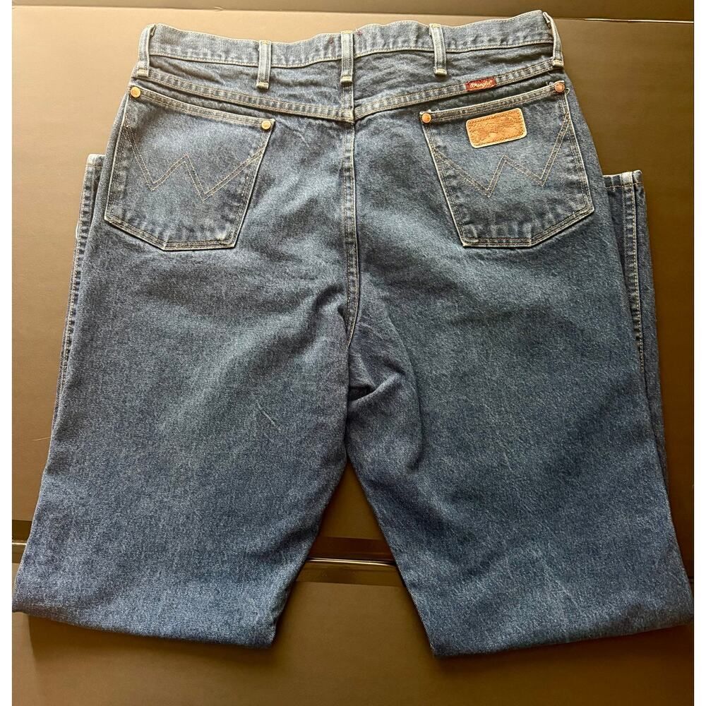 Wrangler 31MWZDN Cowboy Cut Jeans 38x34 Rigid Indigo Blue 100% Cotton - Picture 5 of 9